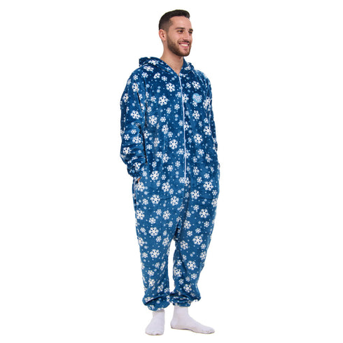 Snuggs Blanket Onesie Petroleum Snowflakes